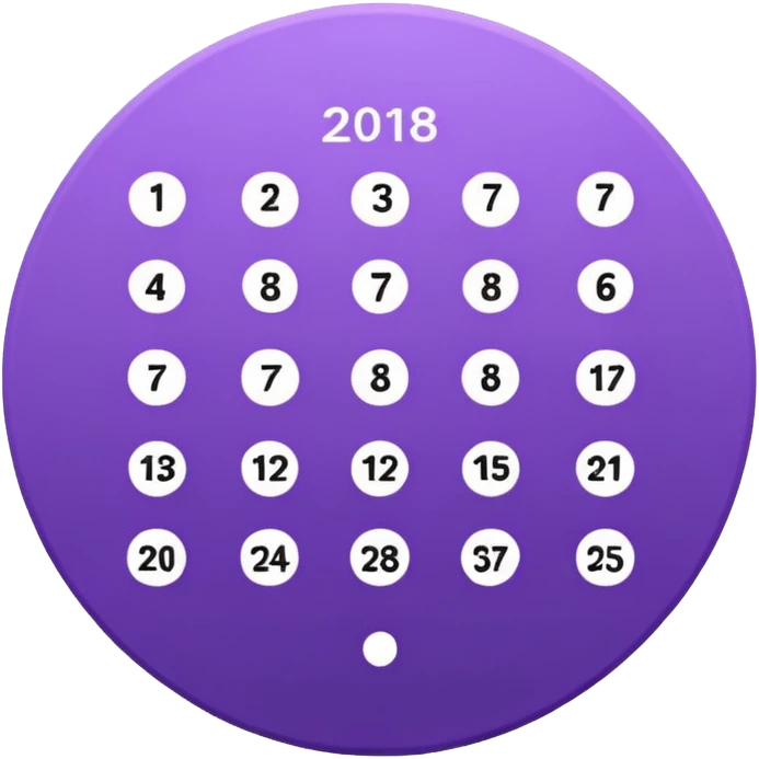cicle calendar purple emoji