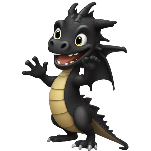 black dragon clapping emoji