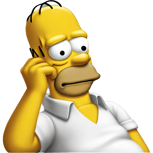 homer simpson is pensive emoji