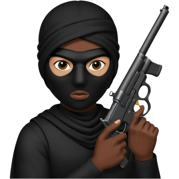 Black robber  emoji