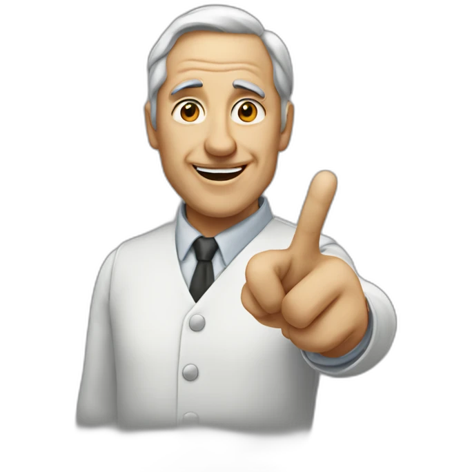albert enstine pointing to the left emoji