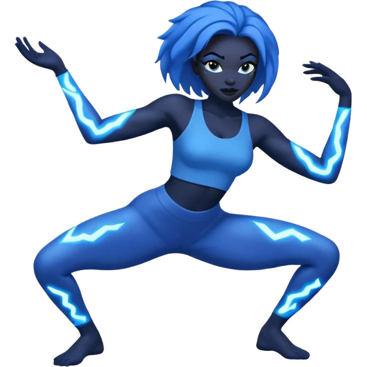 electric bending black woman emoji