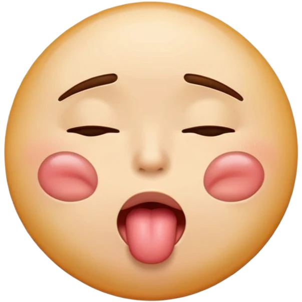 Tongue out with eyes closed drool circular emoji  emoji