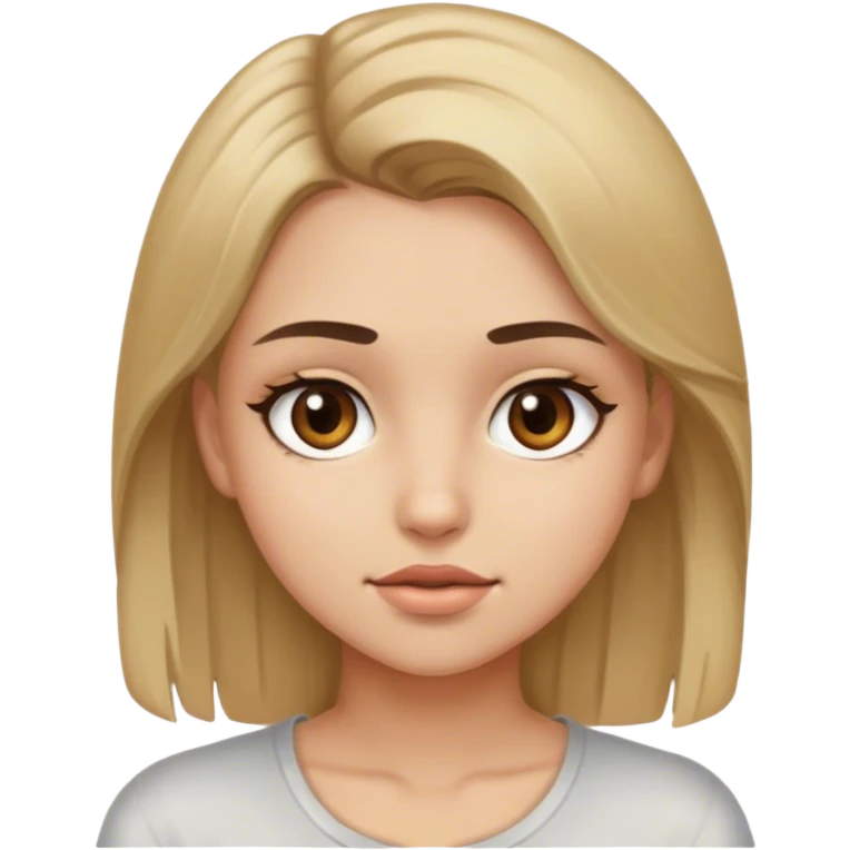 Dirty blonde with brown eyes girl emoji