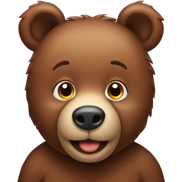 Cute brown bear  emoji