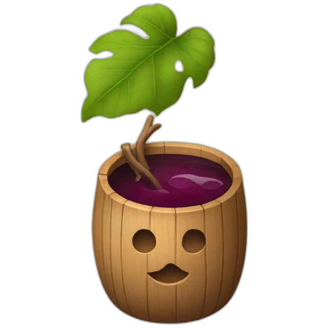 Moaï qui bois du vin emoji