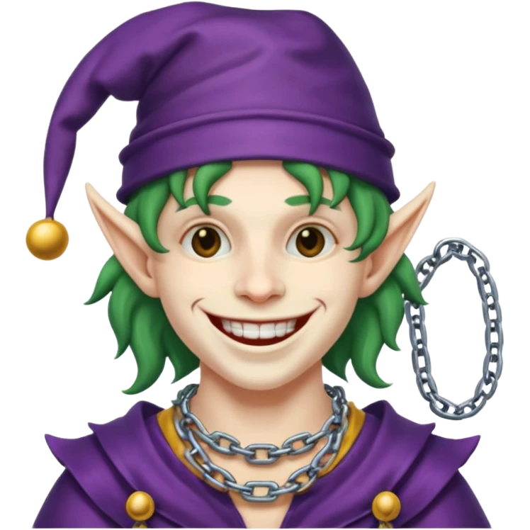 a chained up wrangled jester emoji