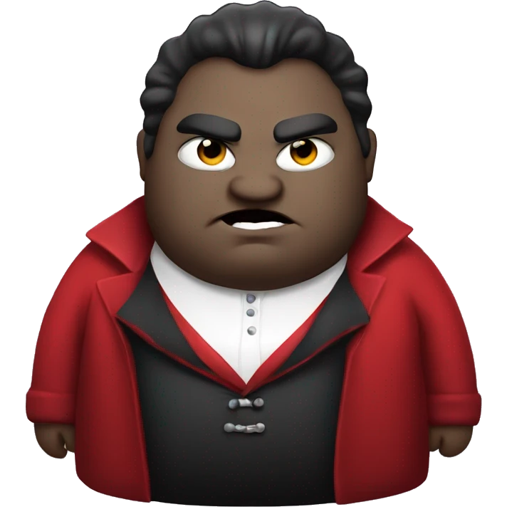 Fat vampire with red clothes emoji