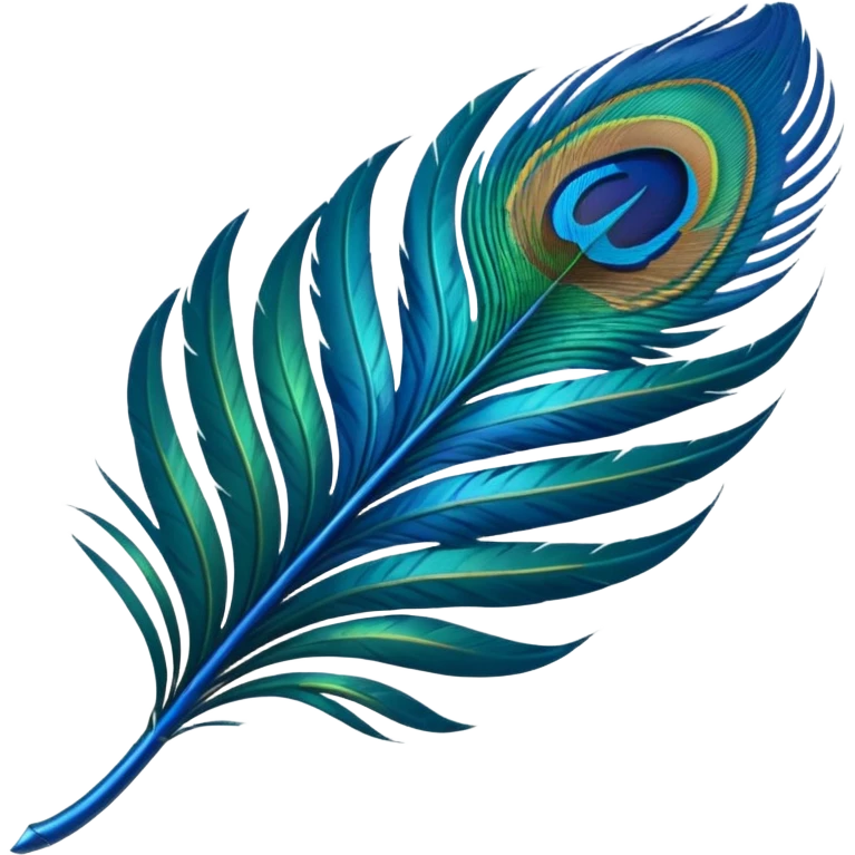 Peacock feather emoji