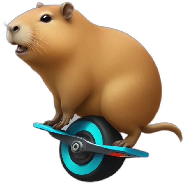 capybara on a onewheel emoji