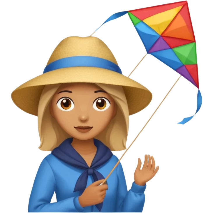 women with kite,Kite Flyers, big kite. emoji