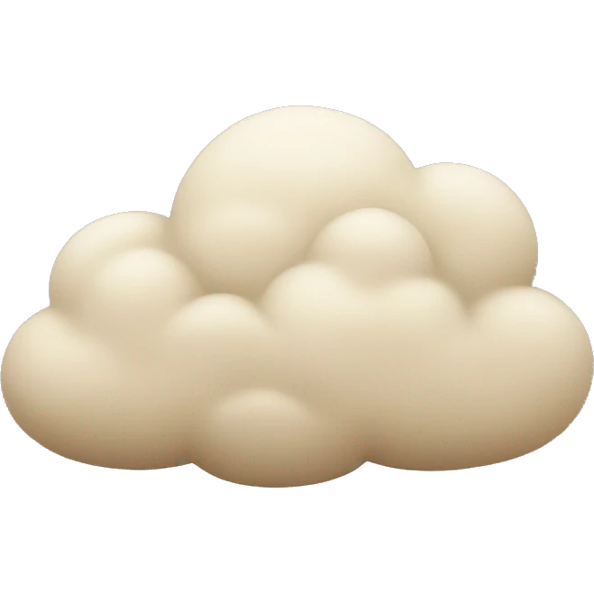 Beige cloud emoji