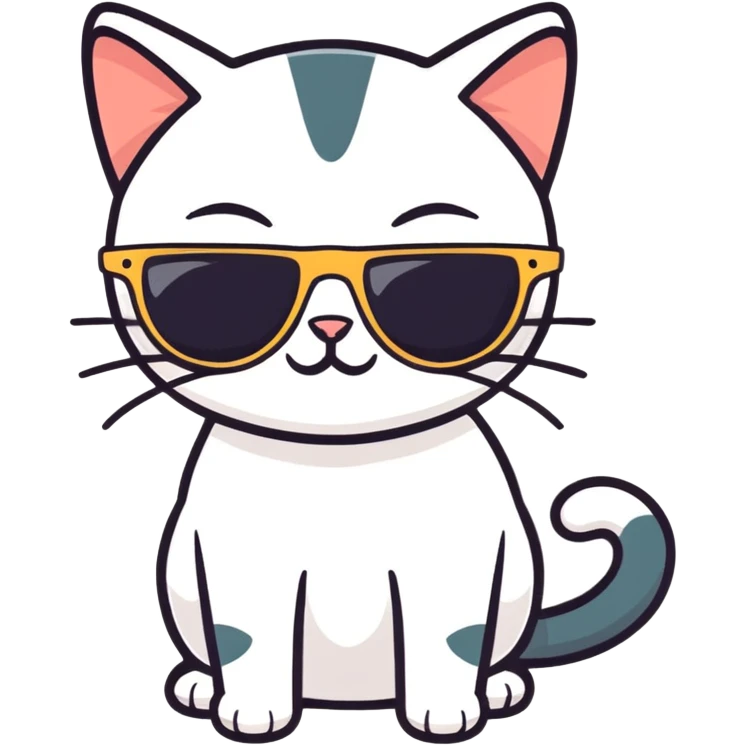 Cat with sunglasses emoji