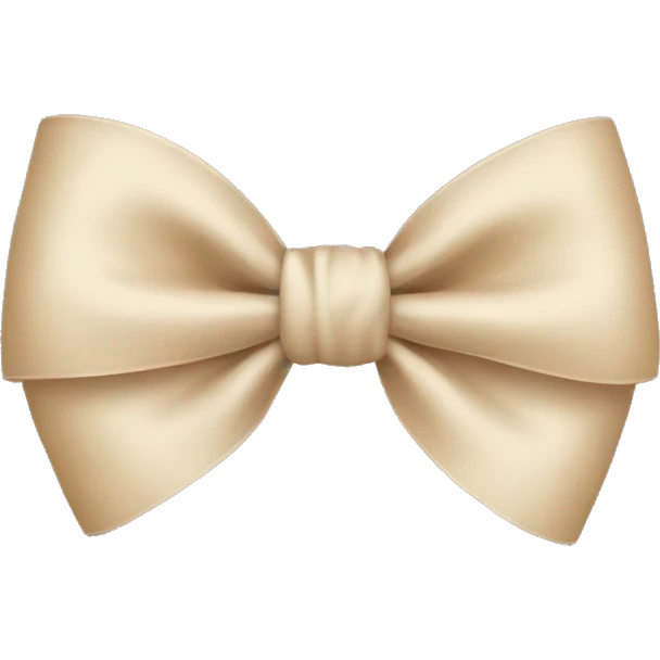 Beige bow emoji