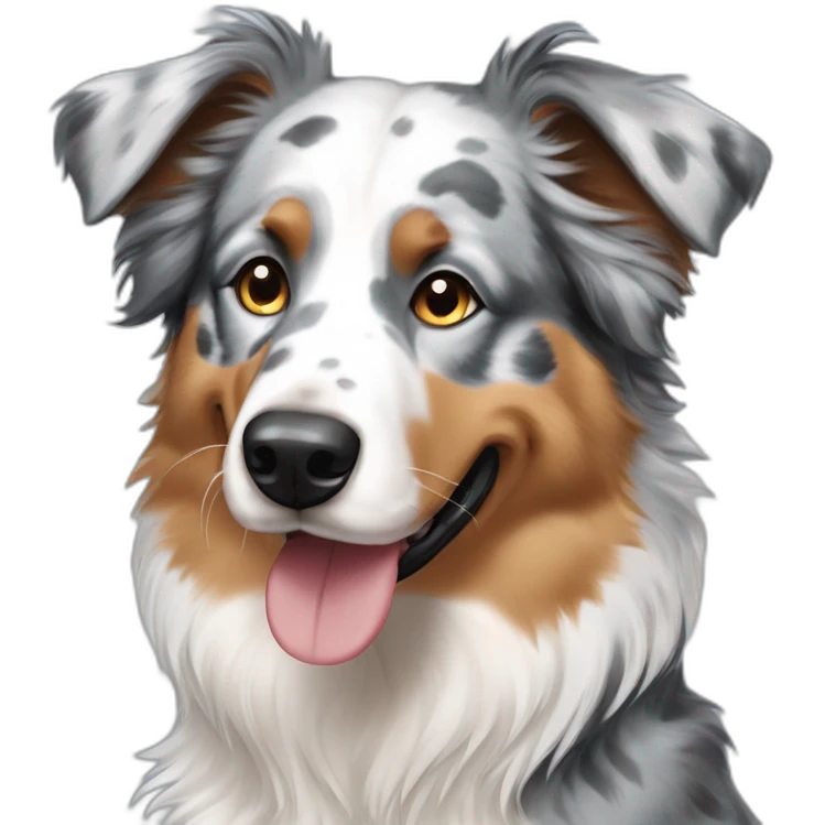 dog australian shepard blue merle emoji