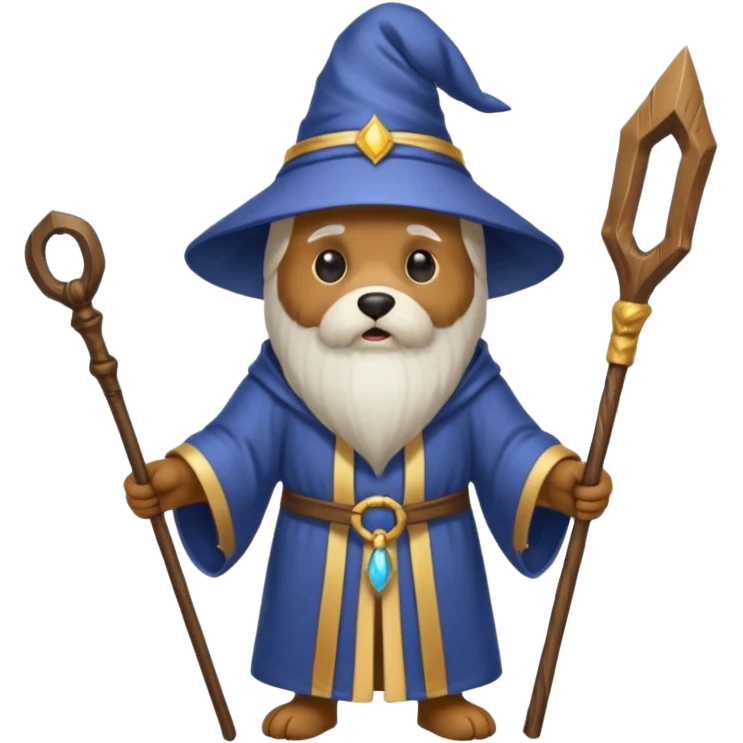 Dog wizard emoji