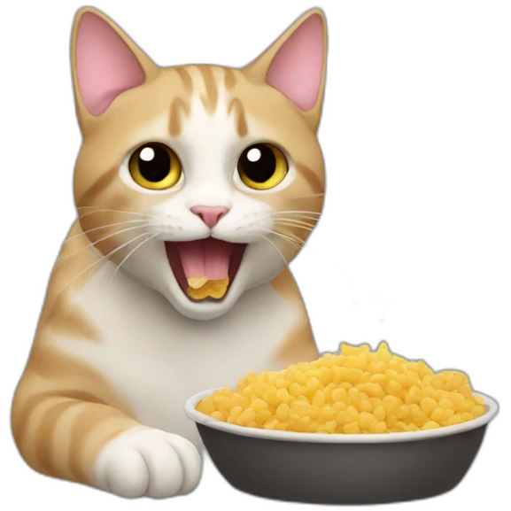 Cat eating emoji