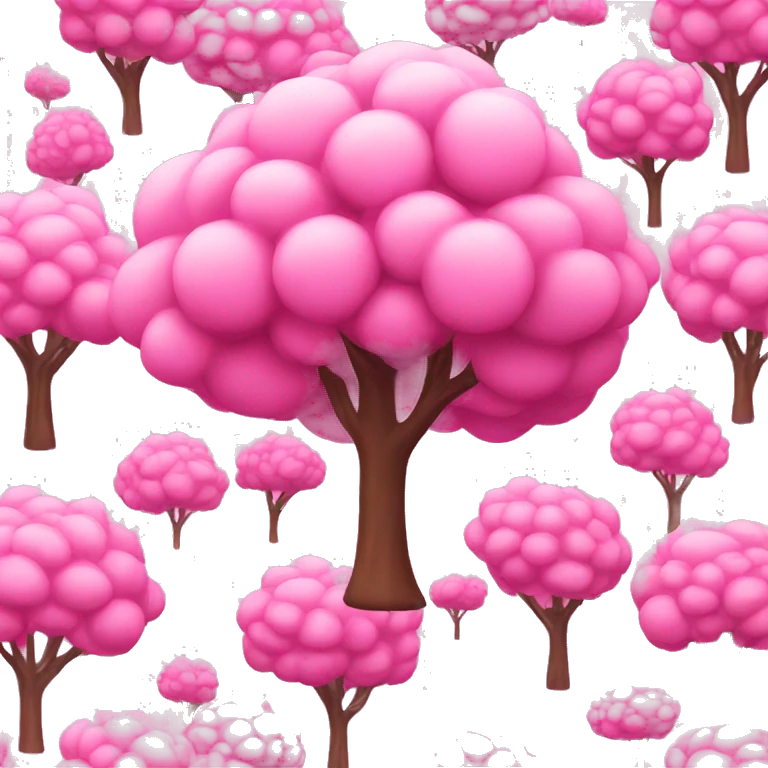 Pink tree emoji