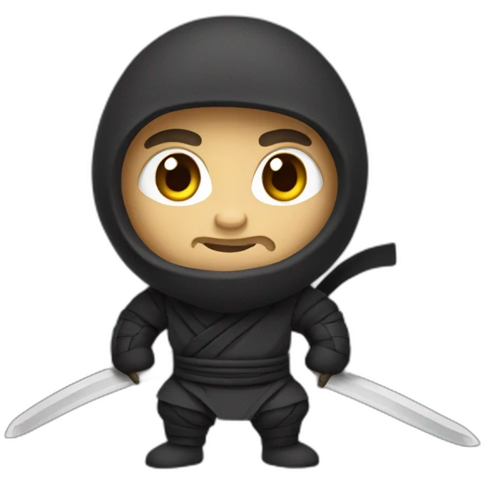 un singe ninja emoji
