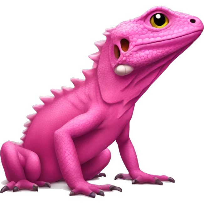 Pink lizard emoji