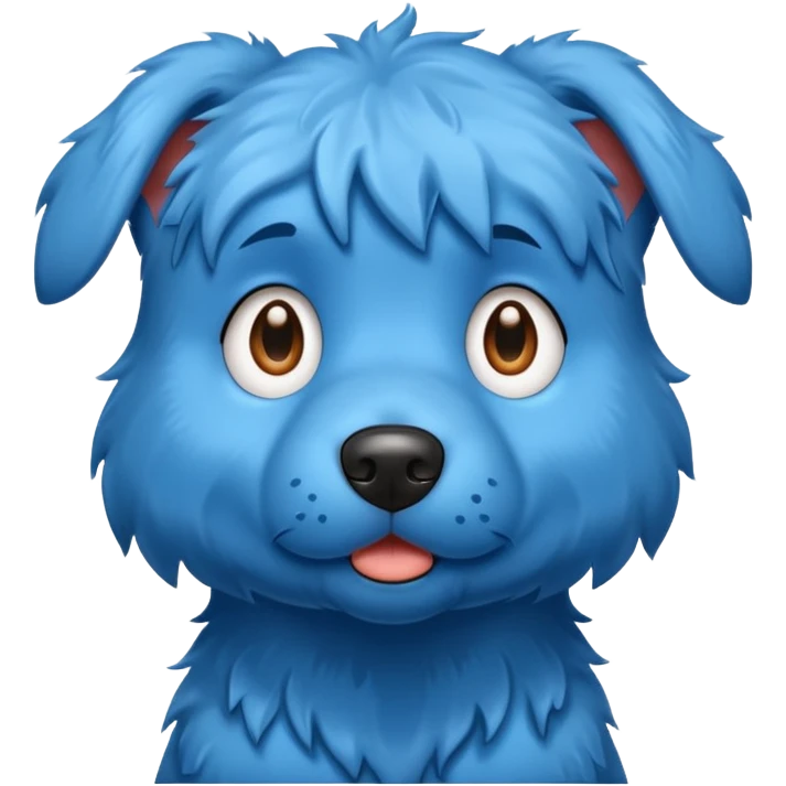 Blue dog emoji