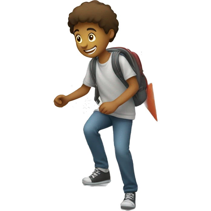 a student making a step upstairs emoji