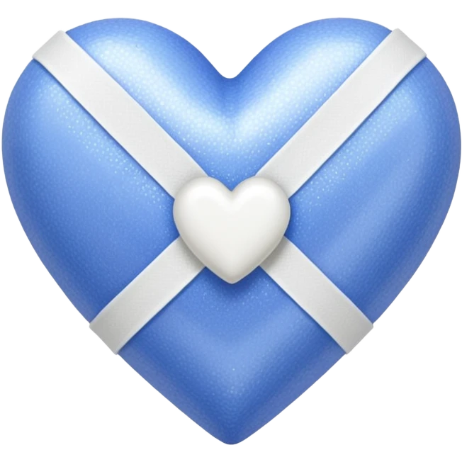 Periwinkle sparkly heart, with one white bandage wrapped around it, high resolution emoji