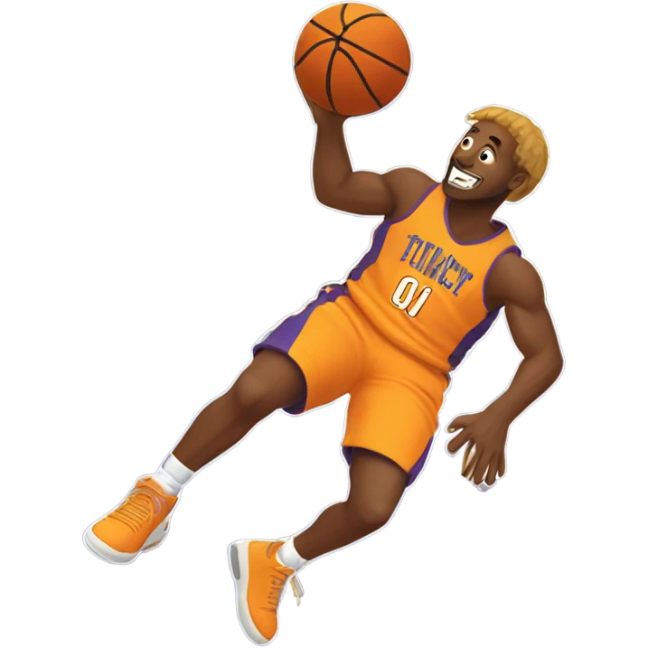 Basketball player dunking emoji