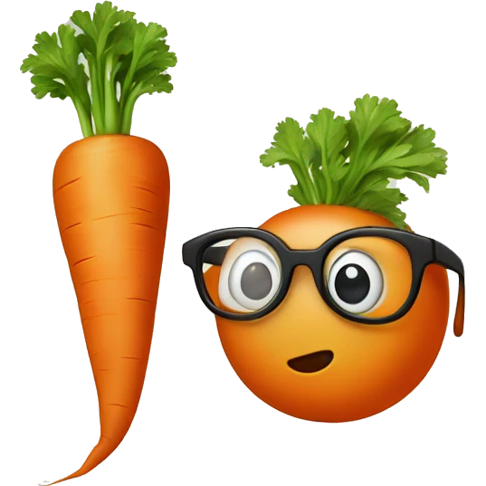 Carrot with glasses emoji