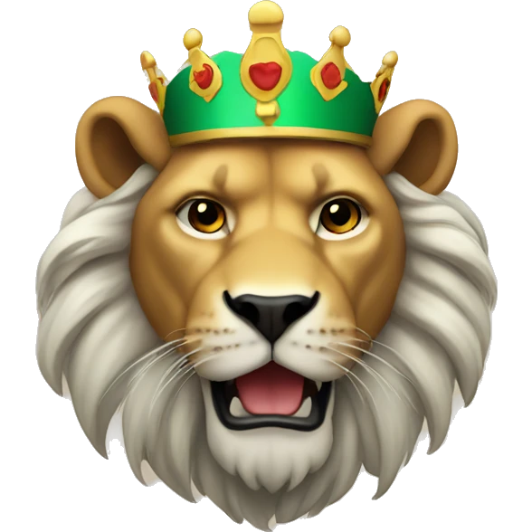 León con corona emoji