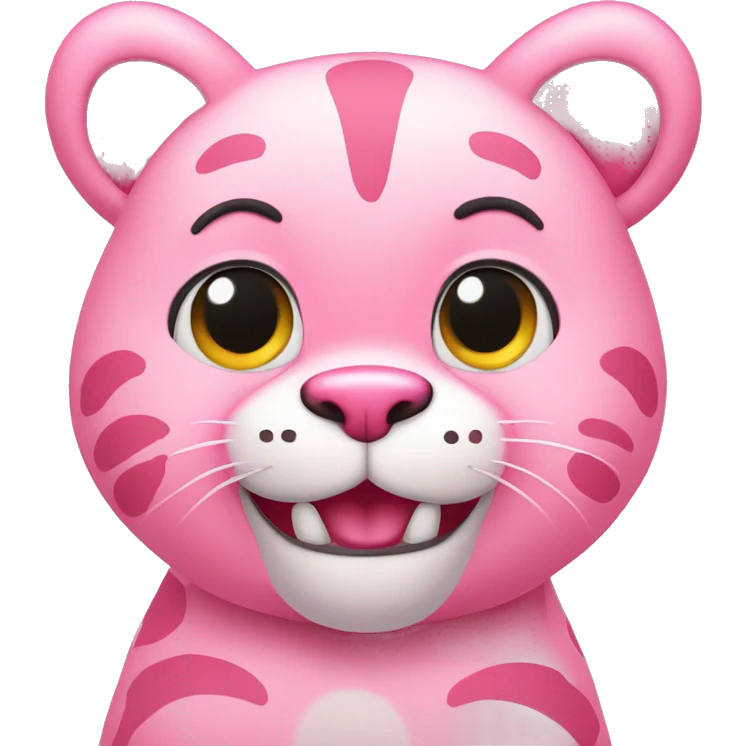 cute chubby Pink panther emoji