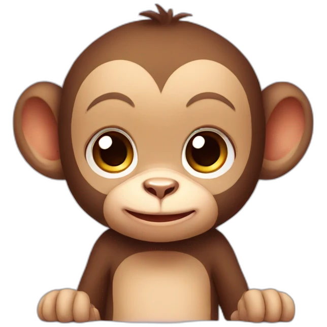 Cute baby monkey emoji