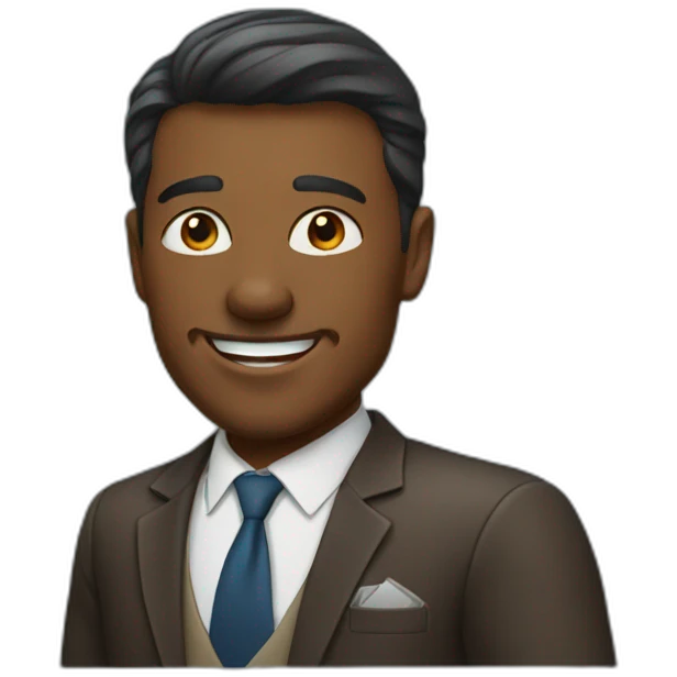 A man with a raise  emoji