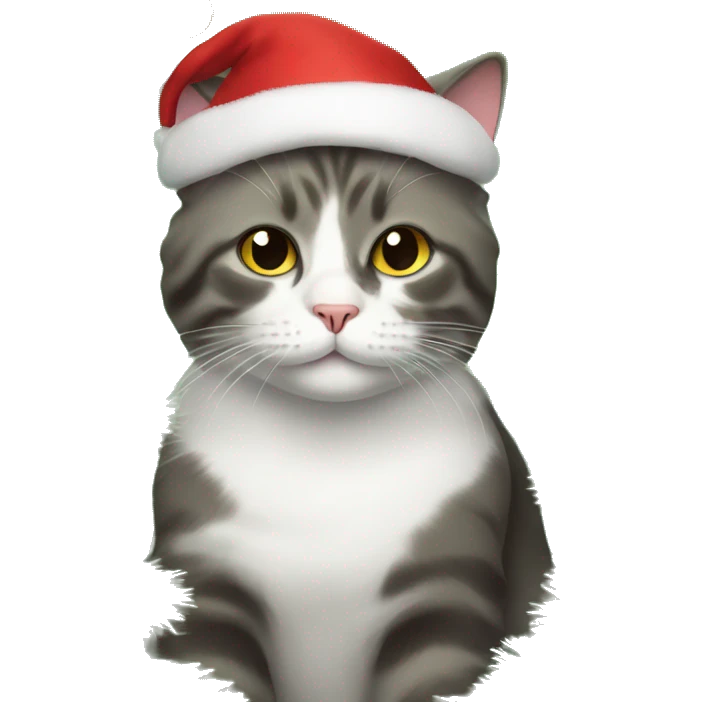 Cat under Christmas tree  emoji