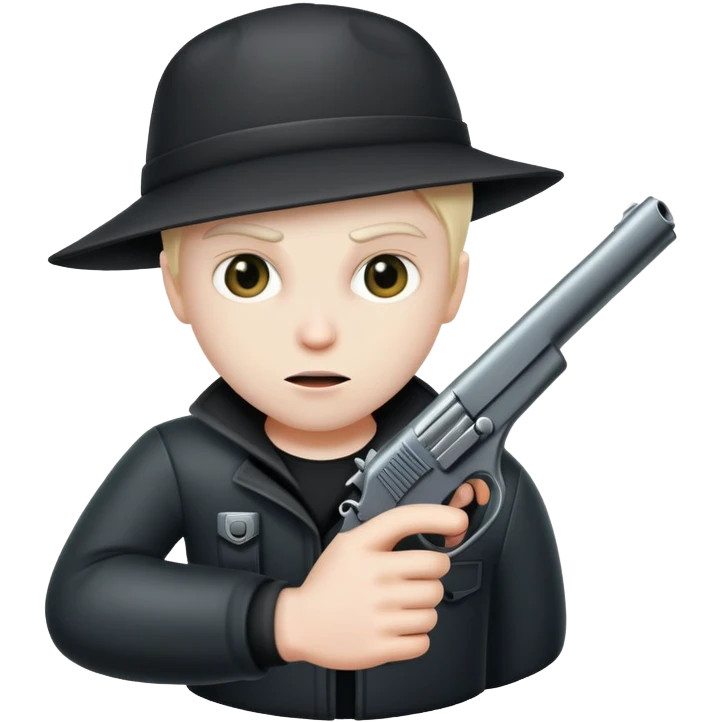 Burglar with a gun emoji