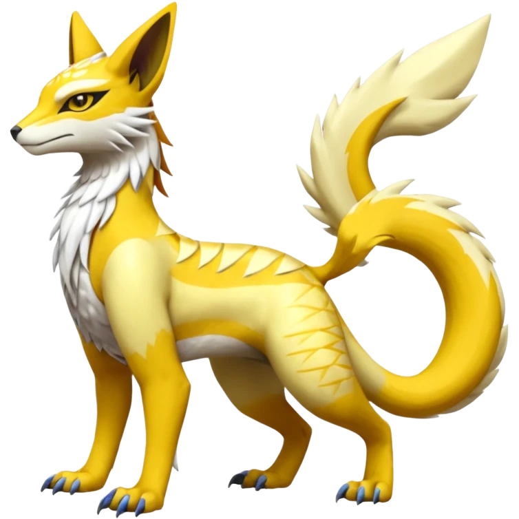 Latias-Vernid-Lombax-Renamon-Zeraora-Bastet-Fakémon-hybrid-fusion-creature, full body emoji