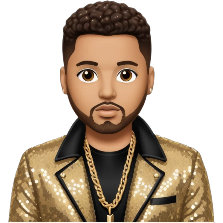 Al B. Sure, R&B Singer with dark brown hair, black sequin outfit emoji
