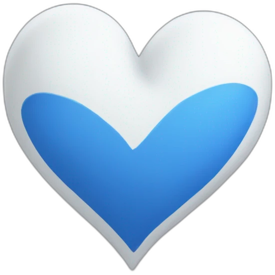 Corazón blanco y azul emoji