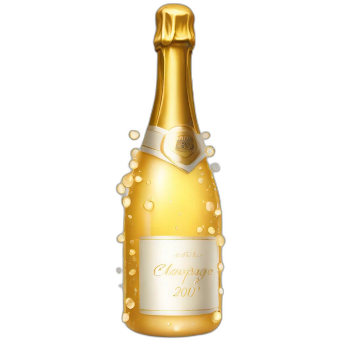 Champagne on people emoji