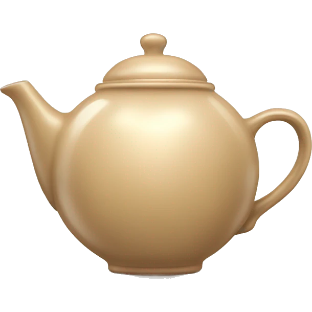 Beige heart shaped shiny teapot  emoji