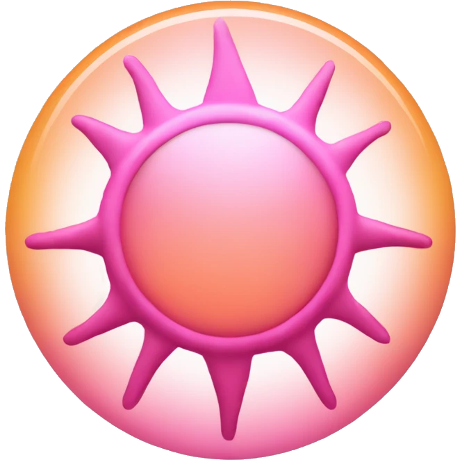 Pink sun glow  emoji