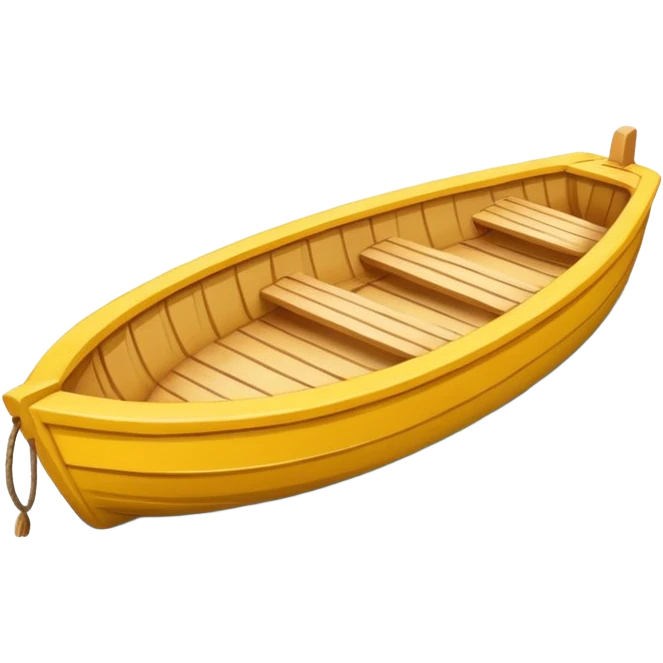 yellow boat in cartoon  emoji