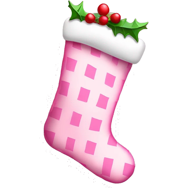 Pink pretty Christmas stocking  emoji
