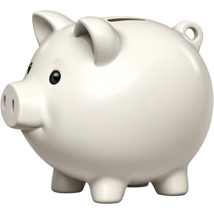 white piggy bank emoji