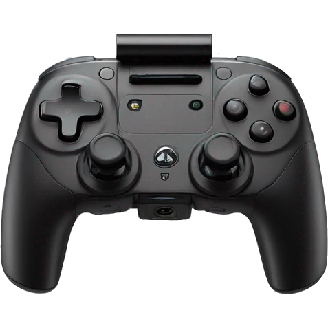 The DJI Motion Controller is a compact, matte black device with responsive joysticks and buttons, designed to fit comfortably in the palm of your hand. emoji