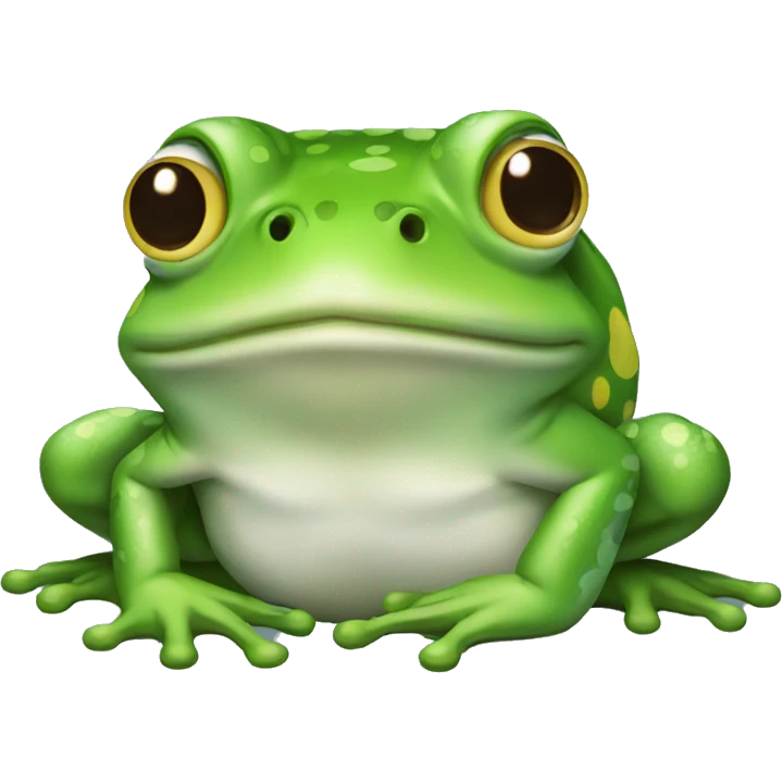 Smart frog emoji