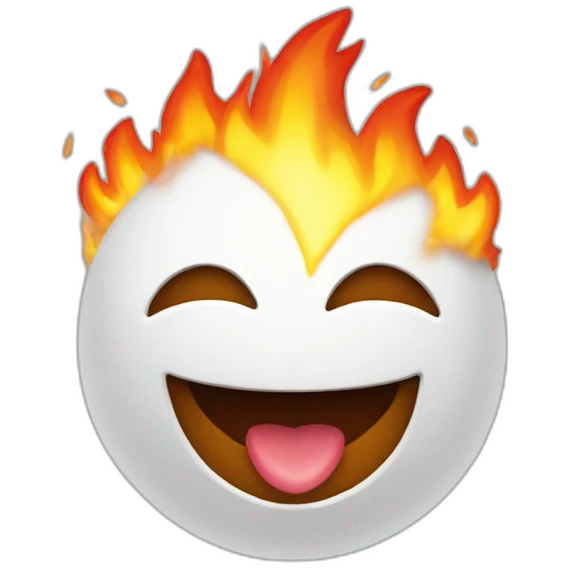 Corazón blanco con fuego  emoji