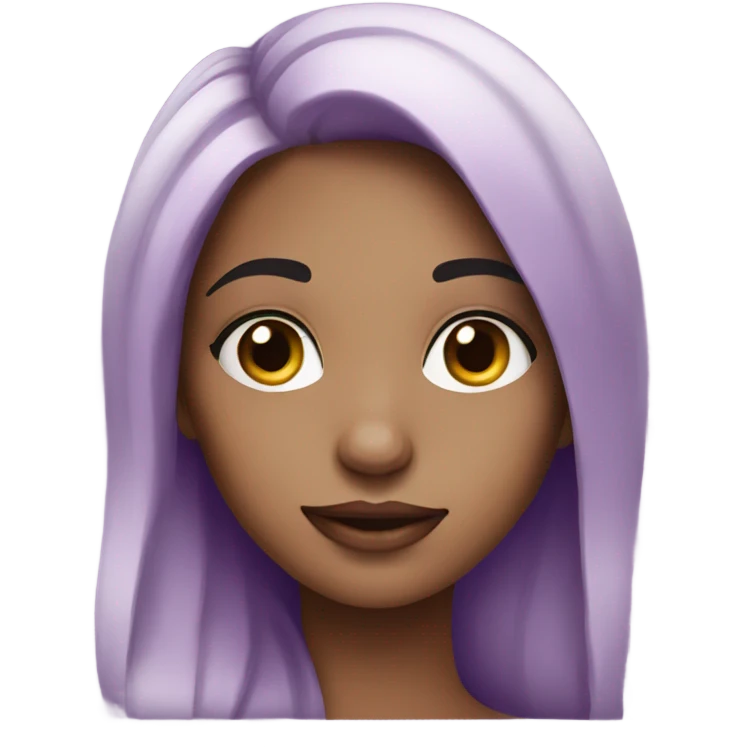 beautiful girl with purple patches emoji