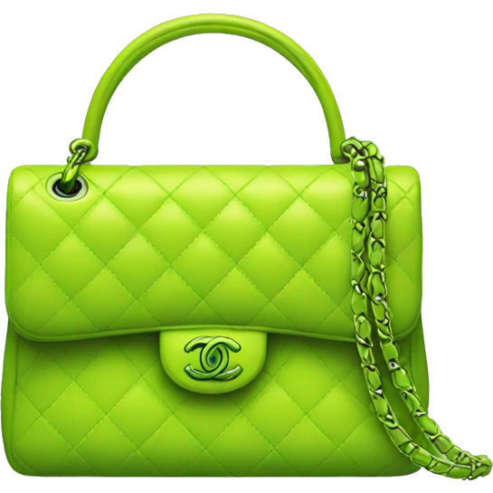 Lime green Chanel bag emoji