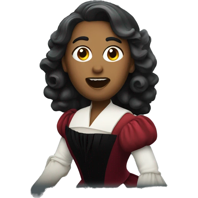Opera singer singing emoji